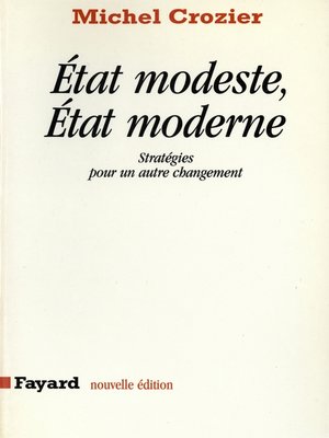 cover image of Etat modeste, Etat moderne
